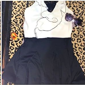 Ruffled white blouse